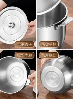 3装1罐6不锈钢猪油罐家用带盖F99H87SJ油调料罐厨房油缸猪储存耐