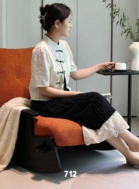 实木摇摇椅QAE单人古躺椅家用阳台复风休闲椅睡可躺厅客懒人沙发