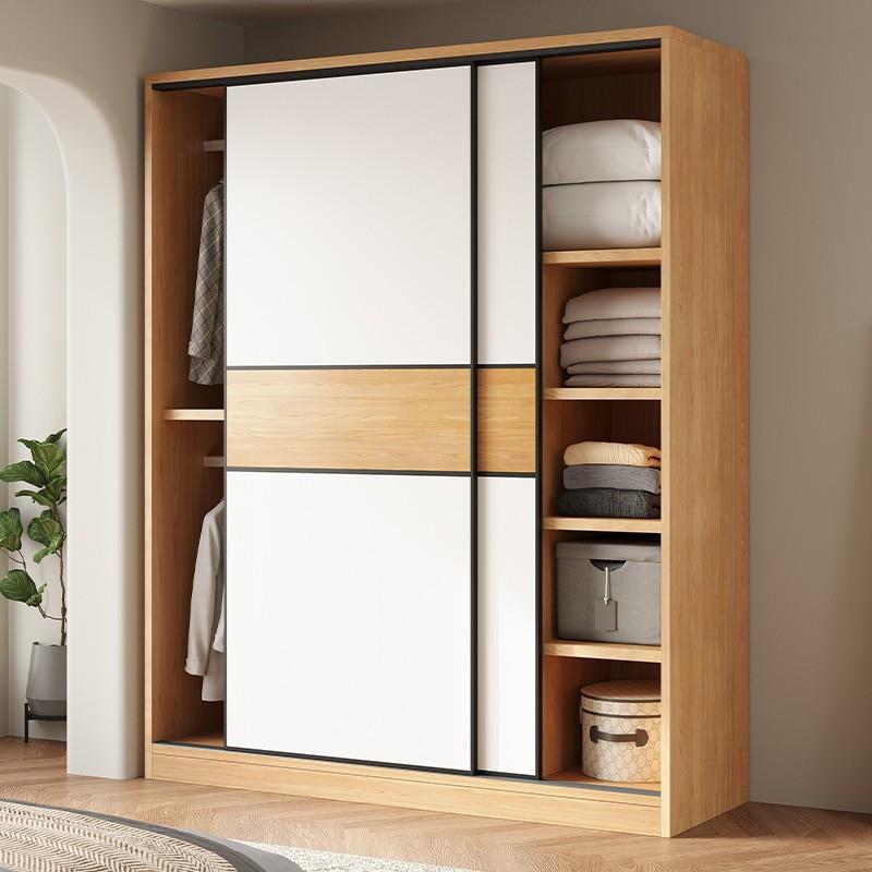 纯实木衣柜家23323332用卧室拉门出租房组装子202爆款收纳推柜挂5