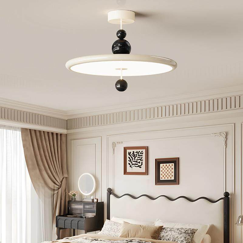 飞餐厅吊830灯奶油风吧台吊碟灯现代简约法式儿童房全光谱灯护眼4