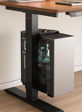 ?降机桌用主机托升挂式托架台式主NDO机悬空散热挂架铁悬艺主底座