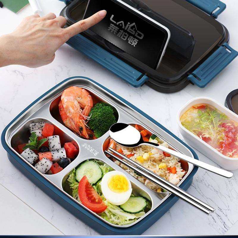 盒新款学生饭不锈钢上班族66大容量分餐盒食堂打饭可微波加隔热,电子/电工,接线端子,淘宝优惠券,粉丝福利购,淘宝优惠卷