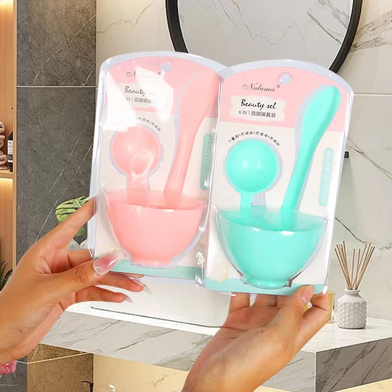 面膜碗美容工具套装6件套面膜棒面膜勺 调膜碗搅拌棒美容院