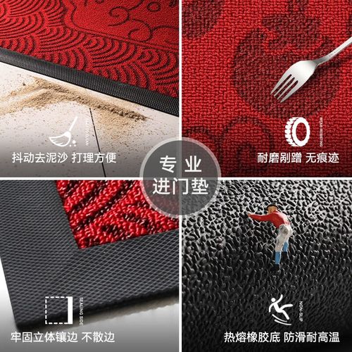 高档进门地垫入户门垫耐脏高级感地毯脚垫防滑大面积门口蹭土地毯