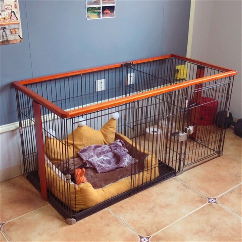 狗笼子带厕所柴犬博美小型大型犬特大号宠物室内围栏栅栏猫笼通用