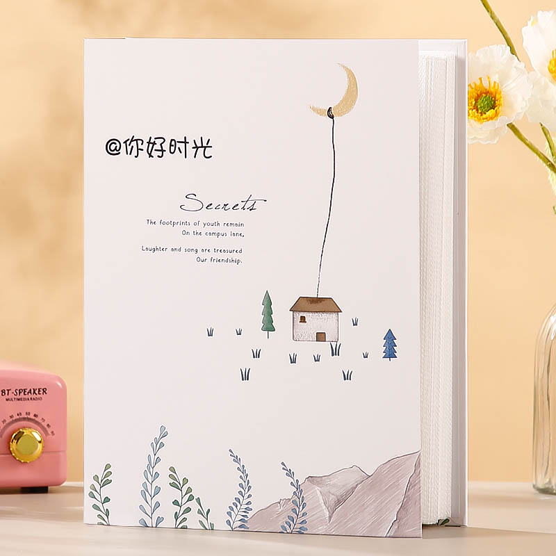 相册本纪念册插页式家庭版记录情侣照片5寸6寸7寸200张影集收纳册