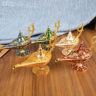 阿拉丁酒壶神灯创意许愿灯复古乔迁大小号礼物家居客厅摆件工艺品