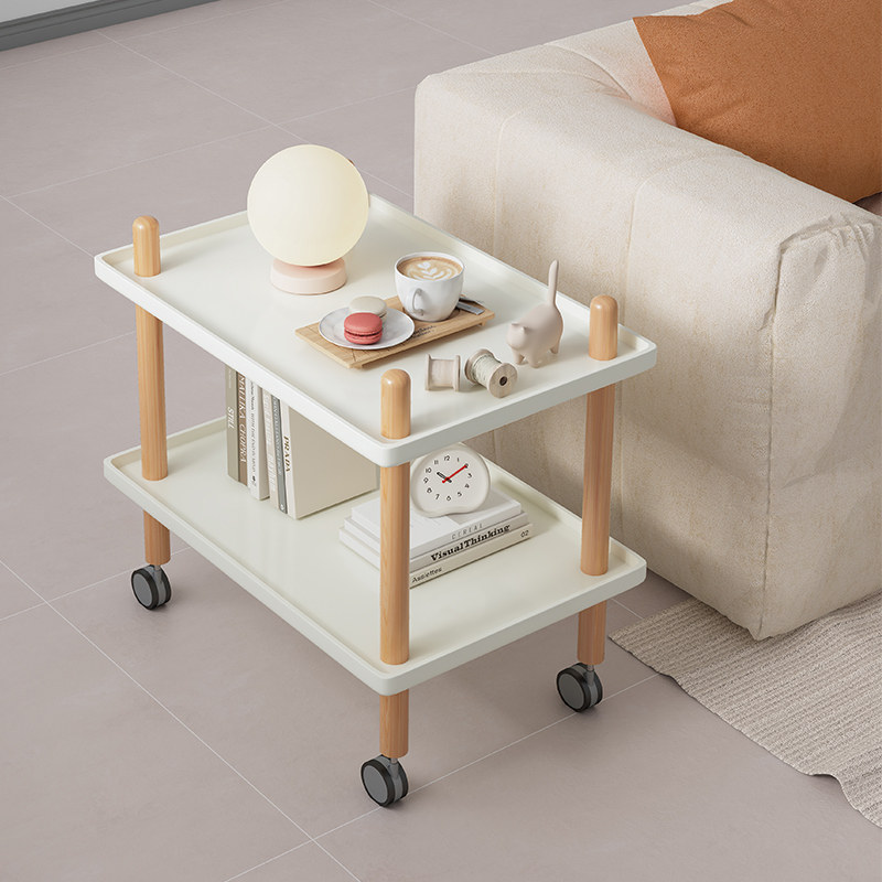 奶油风可移动茶几推车网红阳台小茶桌床头小边几可移动沙发侧边柜,住宅家具,移动边几/推车,淘宝优惠券,粉丝福利购,淘宝优惠卷