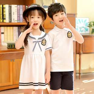 幼儿园园服套装男女童夏季短袖英伦学院风校服水手服裙小学生班服