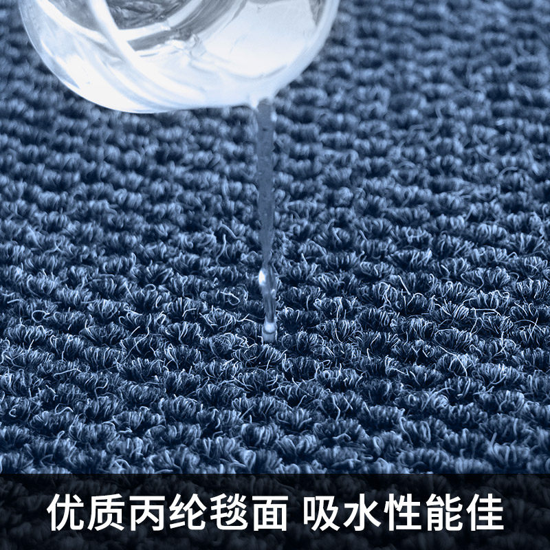 办公室进门地垫蓝色地毯大门口公司入户门垫酒店商场商用脚垫定制