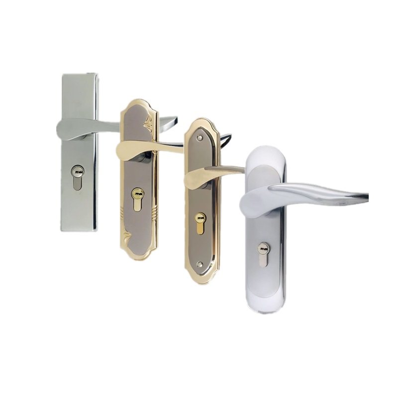 门锁室内卧室黑色房门锁通用型家用五金三件套实木套装门把手锁具