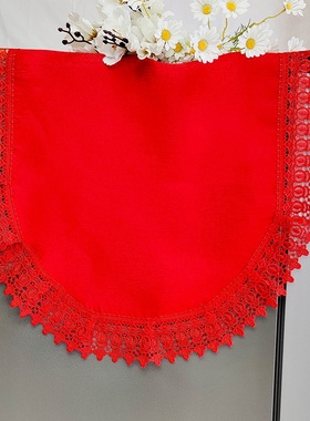 大红色喜庆双开门对开冰箱盖布结婚庆防尘罩单开万能盖巾蕾丝欧式