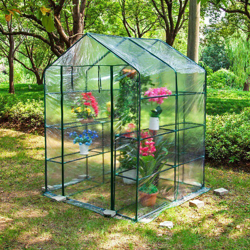 冬季植物保温花房可组装 阳台绿植温室花架 户外花卉遮雨花棚 多