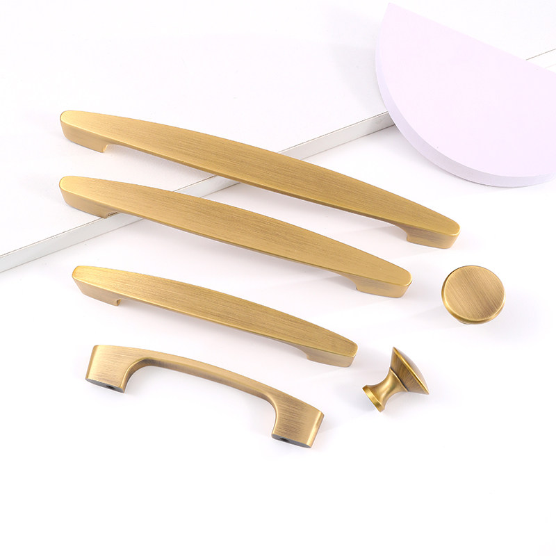 轻奢精致简约实心小拉手纯铜衣柜门创?具车门抽屉酒柜鞋柜家俱五