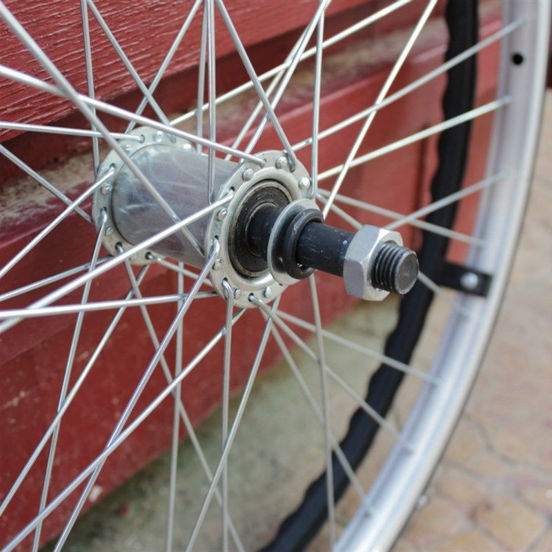 轮椅配件后轮实心胎24寸总成手推圈轮椅车轮子老年车充气后大轮