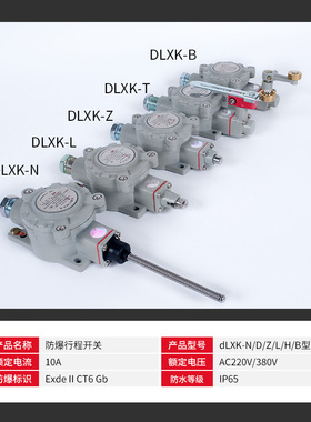 DLXK-15B防爆行程开关防爆等级ExdII CT6防爆限位行程开关15Z15L