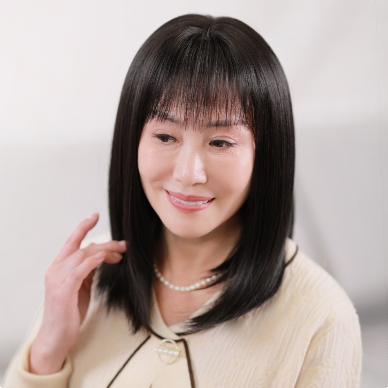 2025夏季新款假发女长发可扎马尾中长发中年女士妈妈款真发全头套