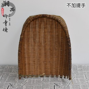 手工竹编做旧簸箕有提手竹筲箕家用装菜收纳篮子饭店装饰摆设包邮
