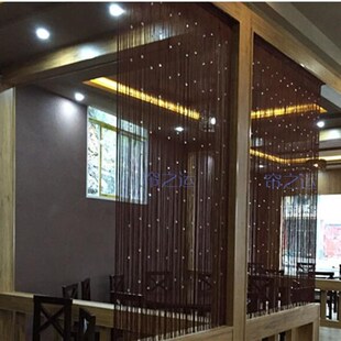 水晶珠加密线帘卧室隔断帘结婚门帘珠帘客厅流苏帘酒店玄关装饰帘