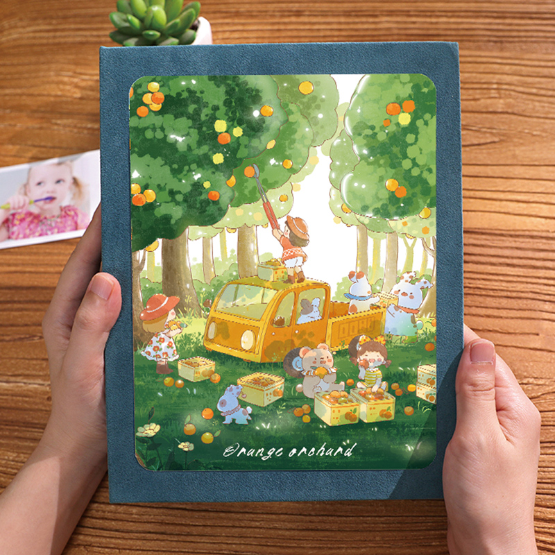 相册本纪念册家庭版宝宝成长插页式5寸6寸7寸影集过塑照片小相簿