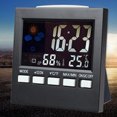 带有声控开户背光高精度温湿度计 家用夜光数显电子温度计湿度计