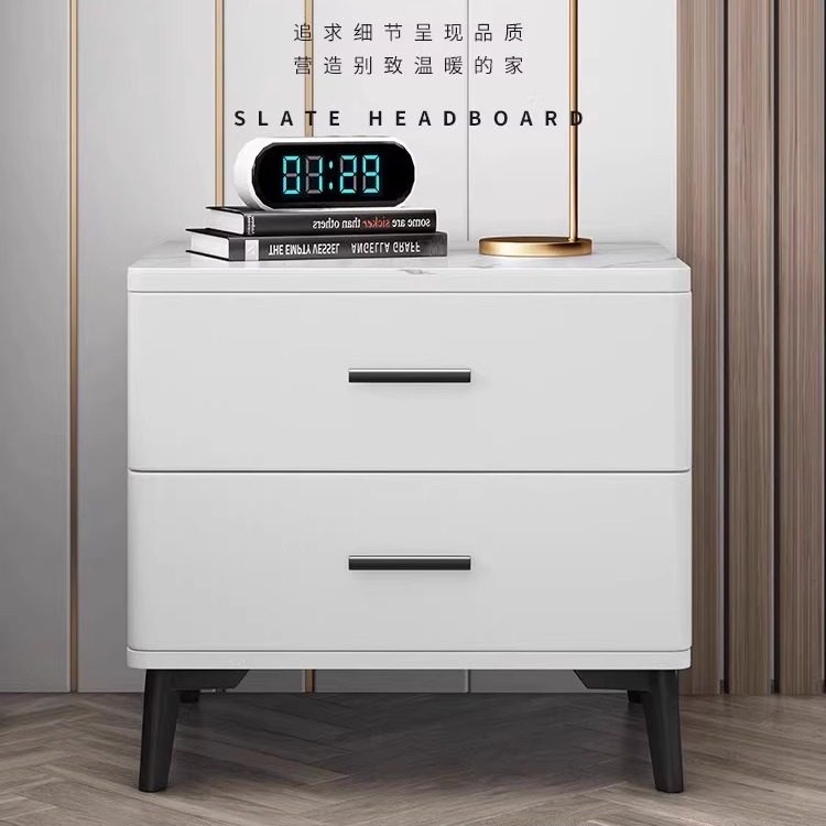 烤漆岩板床头柜全实木高级感简约轻奢现代卧室家用床边柜储物柜,住宅家具,床头柜,淘宝优惠券,粉丝福利购,淘宝优惠卷