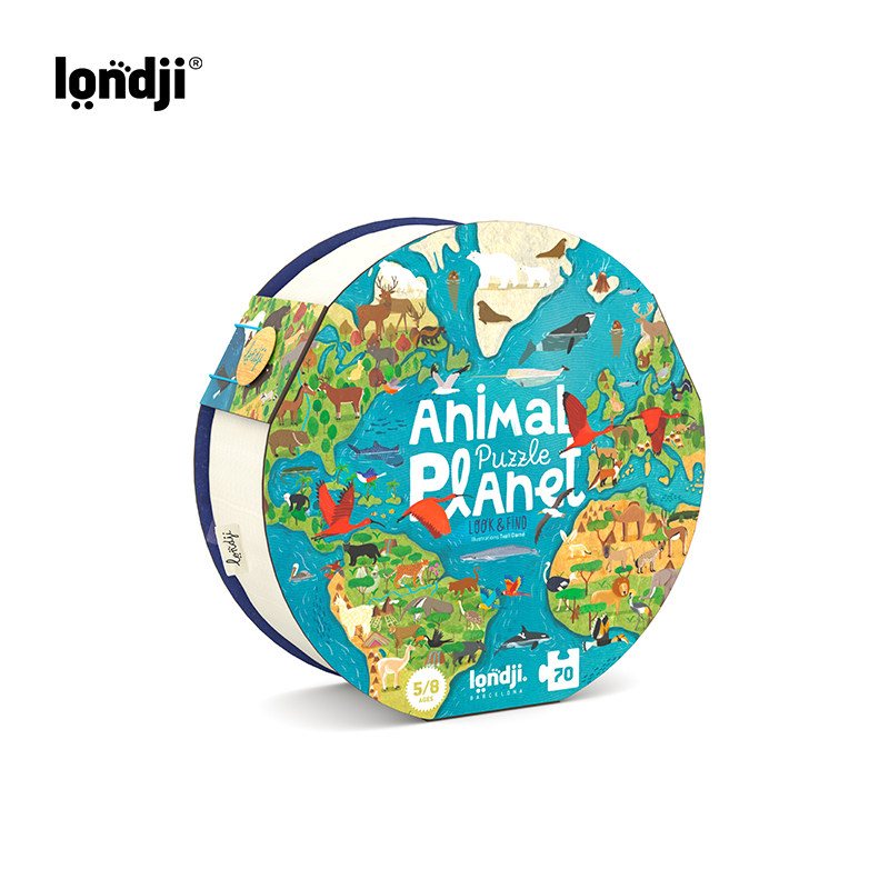 londji益智玩具蓝色动物星球地图进阶拼图男女孩6岁儿童生日礼物,玩具/童车/益智/积木/模型,儿童桌面游戏类,淘宝优惠券,粉丝福利购,淘宝优惠卷