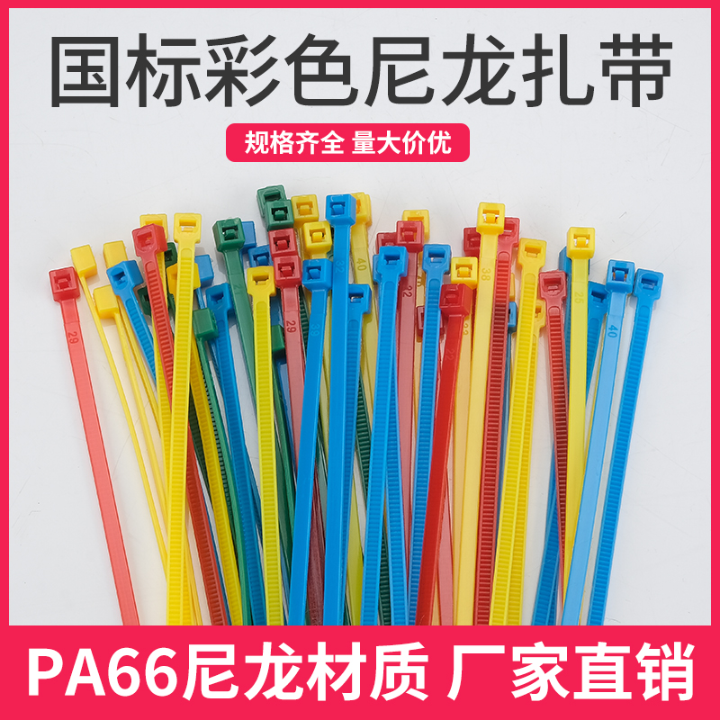 热销彩色尼龙小扎带3x100 宽2.5mm迷你塑料扎带捆扎理线红黄蓝绿