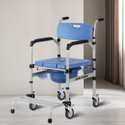 热销老年人坐便椅带轮窄款孕妇洗澡沐浴神器结实老人浴室洗澡椅