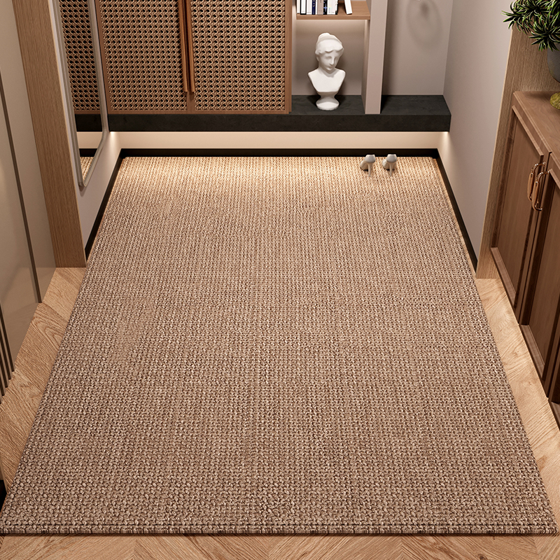 入户门地垫纯色仿剑麻地毯门垫进门大门口玄关客厅地毯脚垫可裁剪