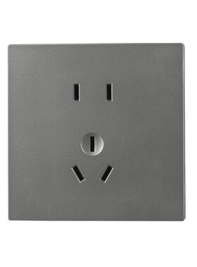 开关插座86型暗装家用错位一开z带五孔黑色双USB灰色16A空调插座