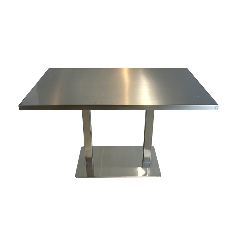 网红工业风不锈钢桌子长方形烧烤店餐厅桌椅圆型凳子正方桌奶茶几