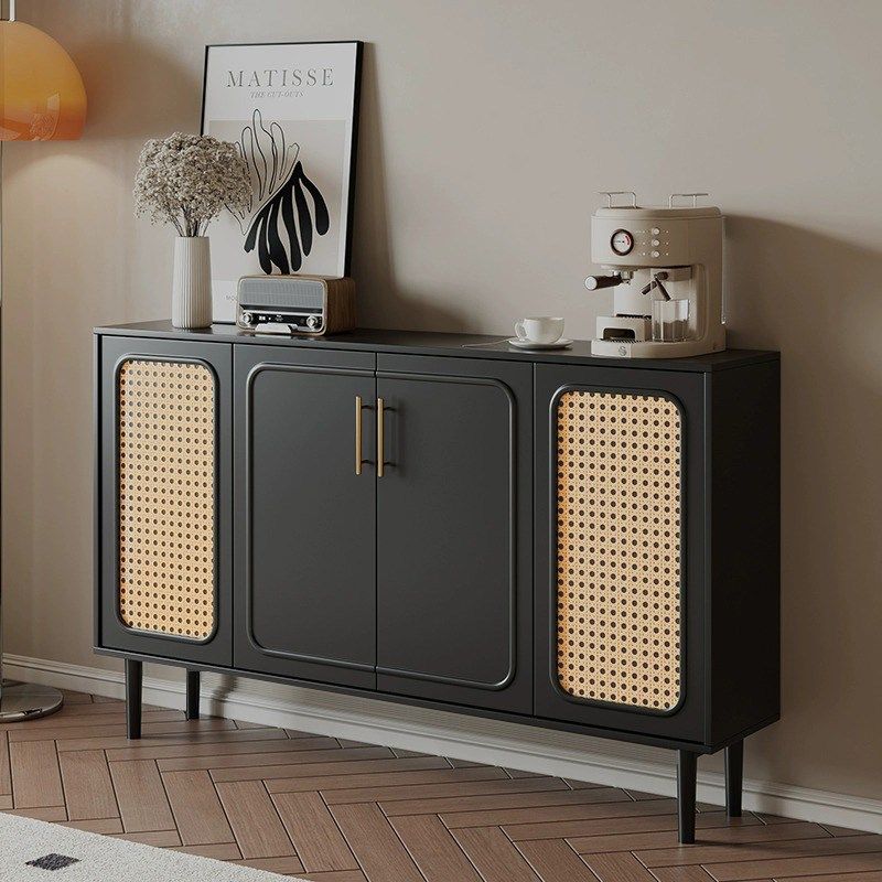 餐边柜现代简约一体靠墙客厅储物柜家用茶水柜侘寂风中古黑色柜子,住宅家具,餐边柜,淘宝优惠券,粉丝福利购,淘宝优惠卷