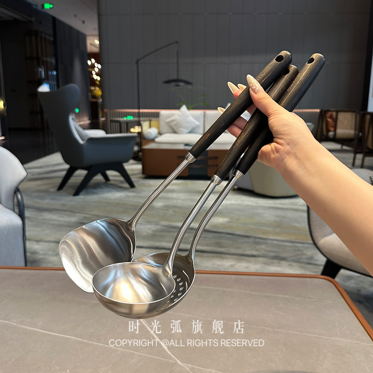 【老板娘自用】316L不锈钢黑彩木锅铲汤勺炒勺大漏勺炒菜铲子笊篱,厨房/烹饪用具,锅铲,淘宝优惠券,粉丝福利购,淘宝优惠卷