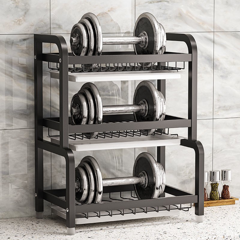 厨房置物架碗架碗碟碗盘收纳架沥水架家用不锈钢放碗筷收纳盒碗柜