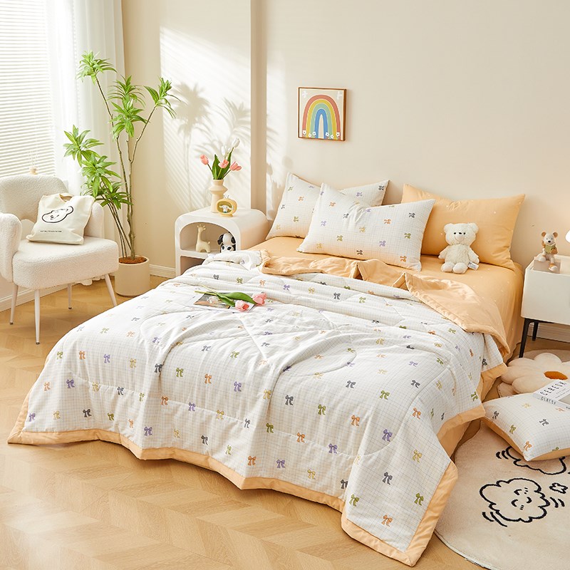 A类母婴级全棉夏被空调被夏凉被四件套2025新款可机洗夏季纯棉被