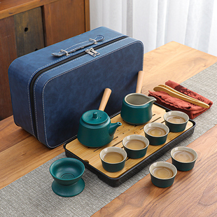 旅行茶具茶壶茶杯简约办公客厅家用便携泡茶盘小茶台 功夫茶具套装