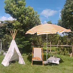 儿童摄影道具伞红色沙滩椅拍照道具G伞条纹伞摄影沙滩伞大圆伞