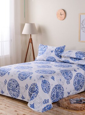 加厚全棉老粗布床单单件双人炕z单学生宿舍三件套纯棉不起球被单