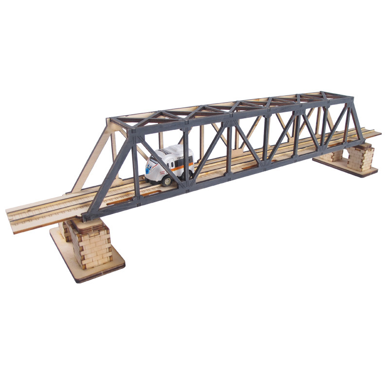 木质拼装中山桥模型 DIY手工制作材料组装拼图益智立体桥梁建筑