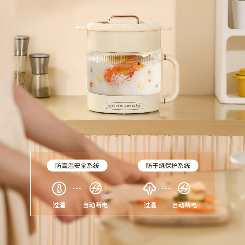 快煮锅多功能一体小电锅家用煮泡面锅宿舍学生锅迷你单人小锅火锅