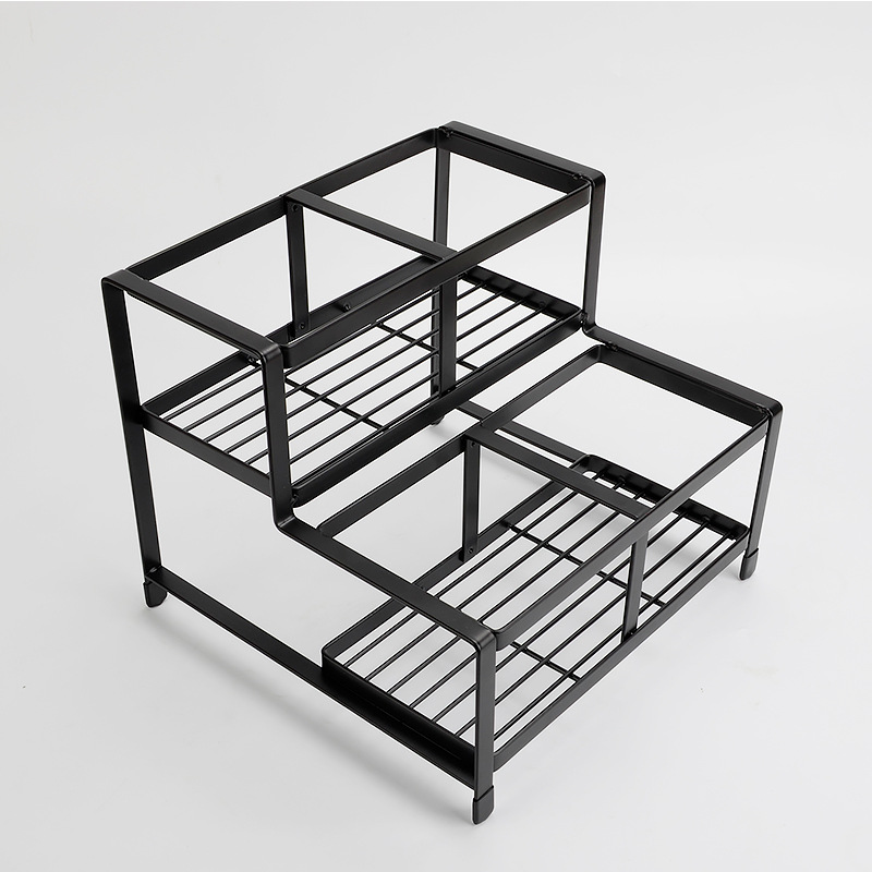 包邮不锈钢糖压瓶架坚固耐用拉丝工艺厨房卫生间置物架7026