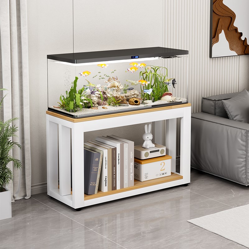 鱼缸专用架子承重底座底柜小型鱼缸放置柜定制铁艺钢木底架鱼缸桌