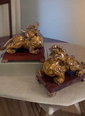 中式瑞兽招财貔貅摆件乔迁开业礼物招财摆件家居办公室旺财装饰品