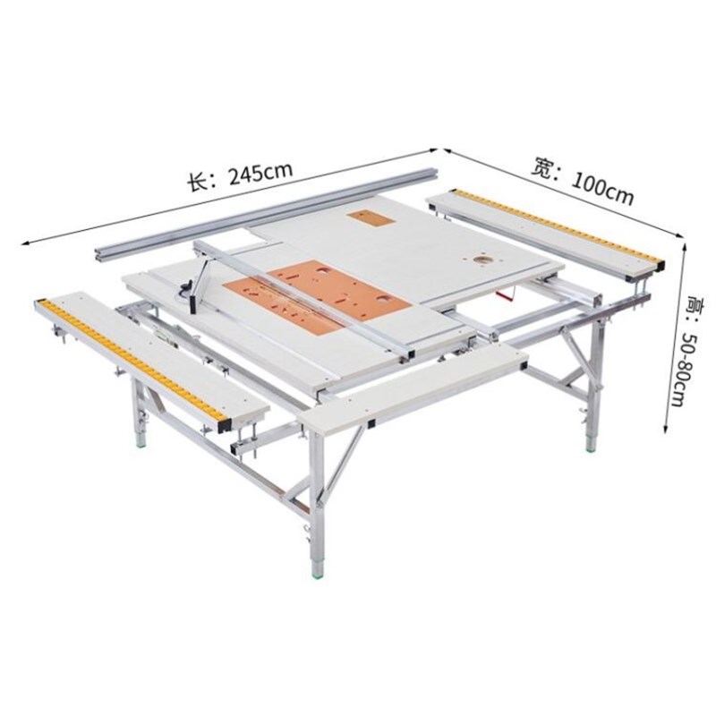木工工作台多功能推台锯倒装锯便携台锯木工专用小型升降折叠锯台