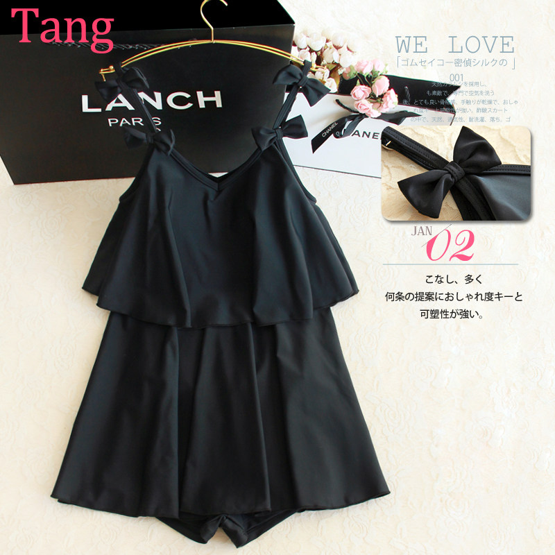 仙女范可爱日系韩国ins2020新D款显瘦遮肚遮肉保守温泉连体泳衣女