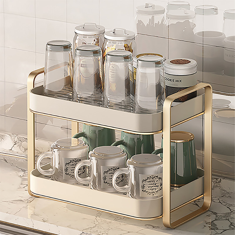 杯子收纳置物架子放水杯茶杯双层沥水防尘桌面客厅厨房家用置物架,家庭/个人清洁工具,杯架,淘宝优惠券,粉丝福利购,淘宝优惠卷