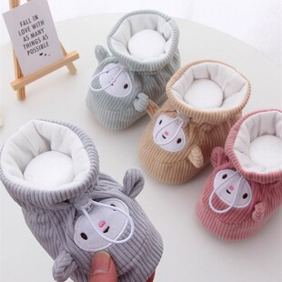 软底棉鞋 12个月新生儿男女宝宝步前可爱鞋 暖0 袜 春秋冬婴儿鞋