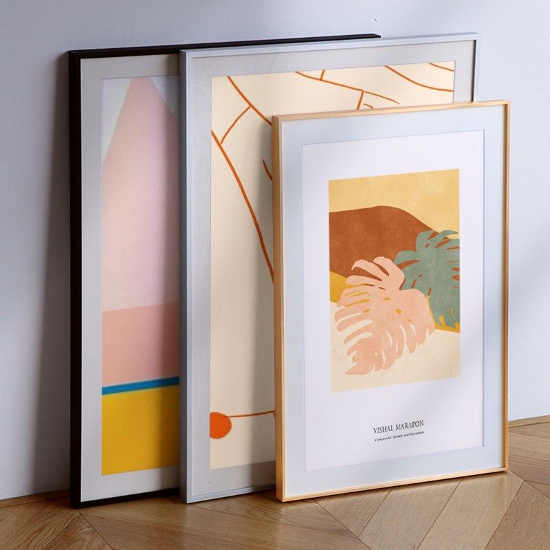 铝合金画框装裱简约窄边外框广告海报框拼图挂墙相框定制任意尺寸,家居饰品,相框/画框,淘宝优惠券,粉丝福利购,淘宝优惠卷