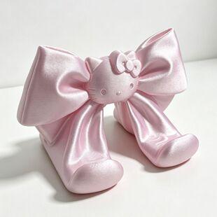新款hellokitty手机支架3D打印蝴蝶结少女心平板通用追剧神器
